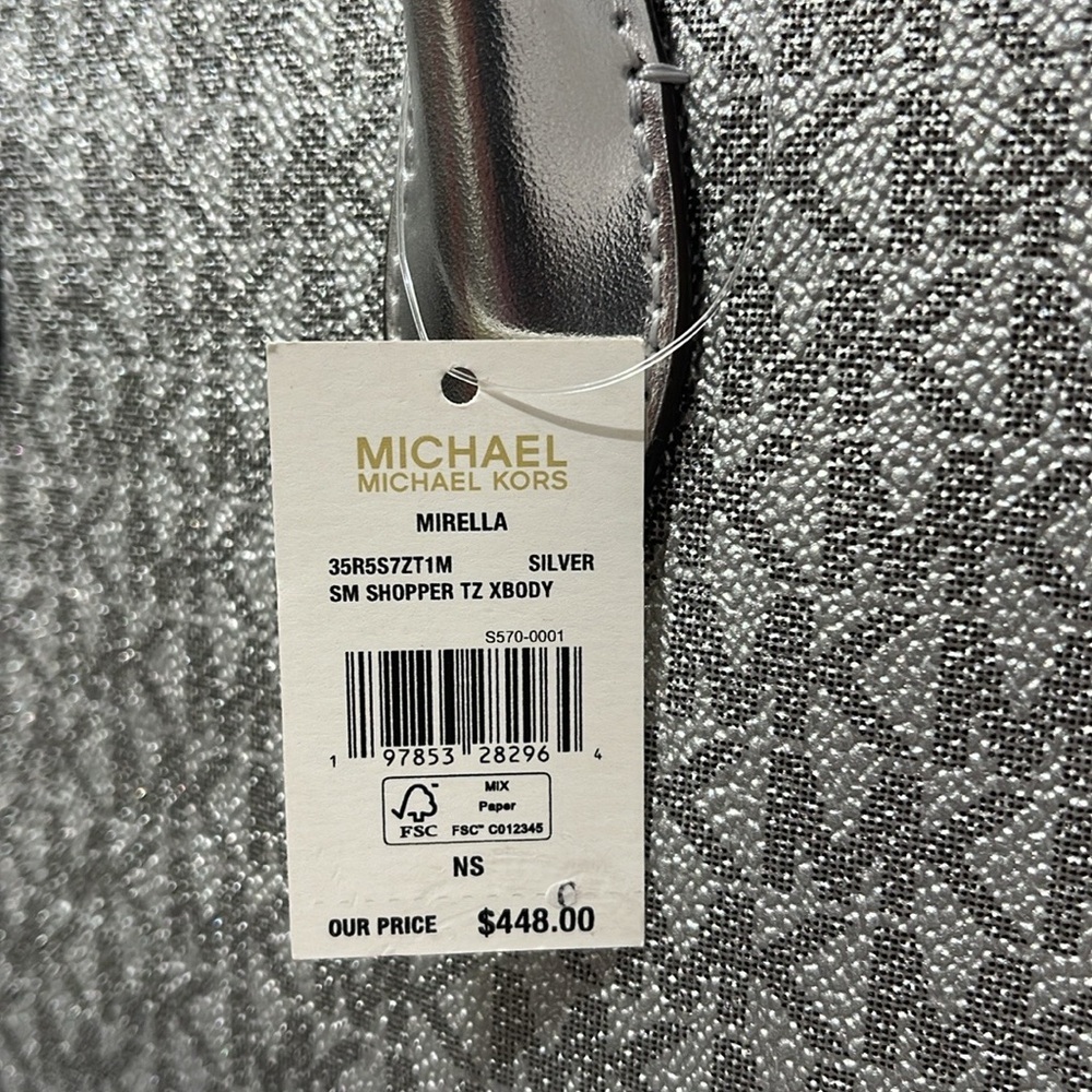 Michael Kors Mirella Small Metallic Signature Logo Crossbody Bag
Silver
NWT - Picture 14 of 16